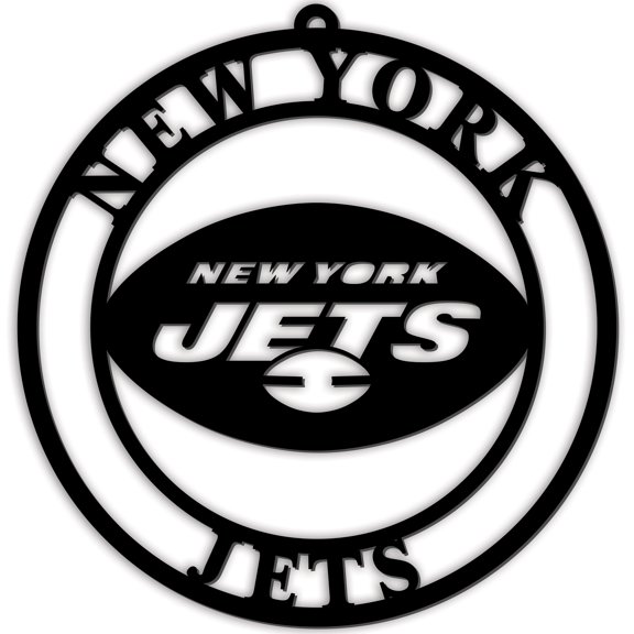 Black New York Jets 16'' Team Logo Cutout