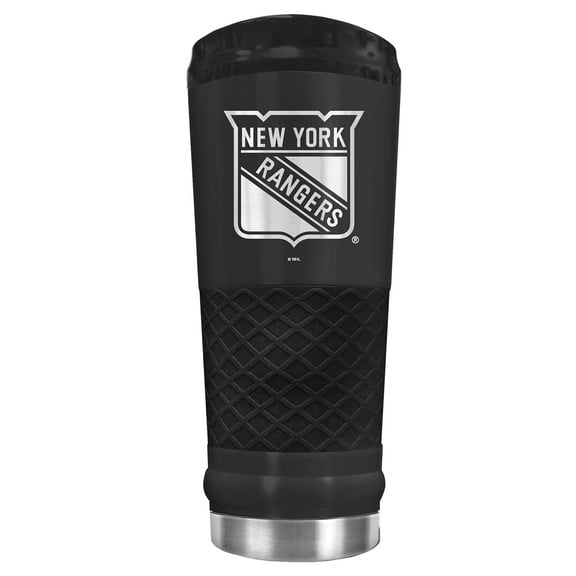 Black New York Rangers Stealth Matte 24oz Tumbler