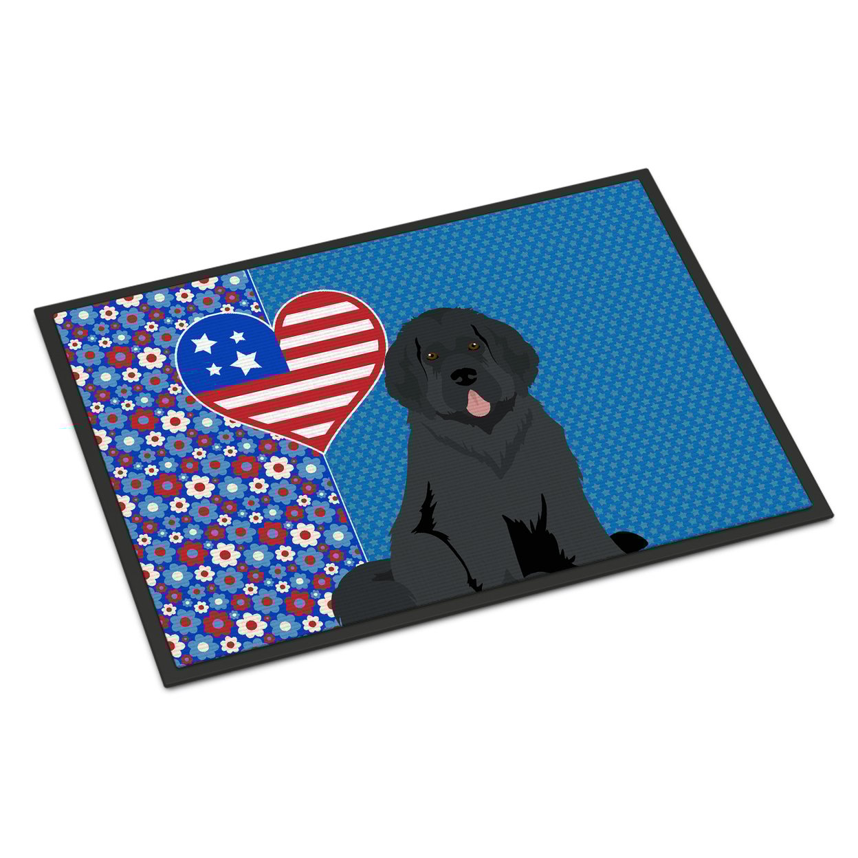 Black Newfoundland USA American Indoor or Outdoor Mat 24x36 36 in x 24 in