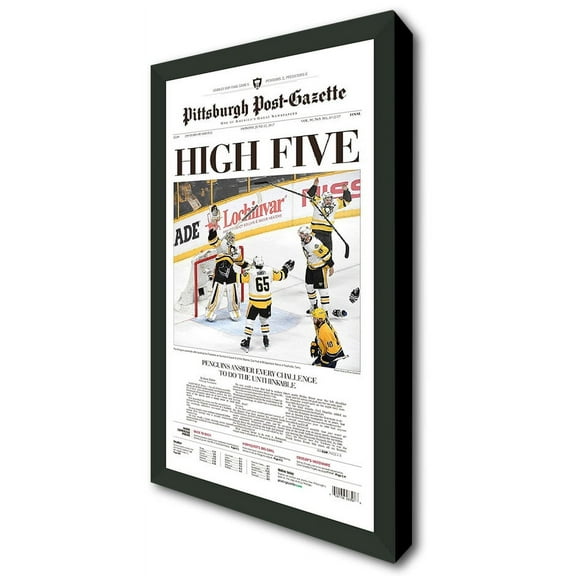 Black Newspaper Frame - Made to Display Media Measuring 11.25x13.75 inches