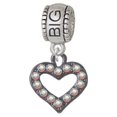 thumbnail image 1 of Black Nickel Plated AB Crystal Open Heart - Big Sister Charm Bead, 1 of 1