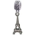 thumbnail image 1 of Black Nickeltone AB Crystal Eiffel Tower - Celtic Knot Charm Bead, 1 of 1