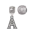 thumbnail image 1 of Black Nickeltone Crystal Initial - A - Beaded Border - 26.2 Marathon Run She Believed She Could Charm Beads (Set of 2), 1 of 1