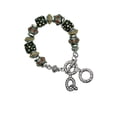 thumbnail image 1 of Black Nickeltone Crystal Initial - Q - Beaded Border - Fall Crystal Bead Charm Bracelet, 1 of 1