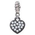 thumbnail image 1 of Black Nickeltone Small with Clear Crystals - Rope Charm Bead, 1 of 1
