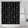 thumbnail image 1 of Black Night Sky Pattern Shower Curtain 72"x84" ,Bathroom Decorative Shower Curtains Set with 12 Hooks,Modern Waterproof Washable Shower Curtain, 1 of 6