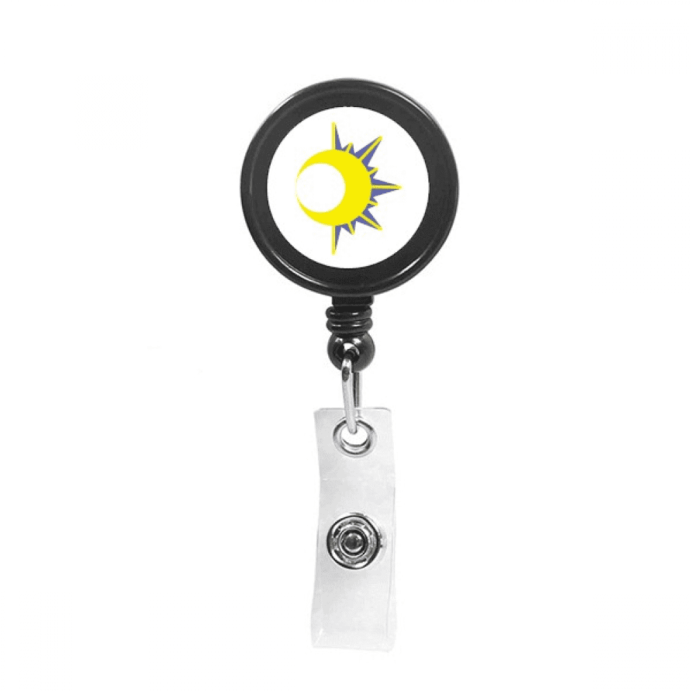 Black Night Twinkle Pattern Retractable Keychain Badge Holder ID Badge