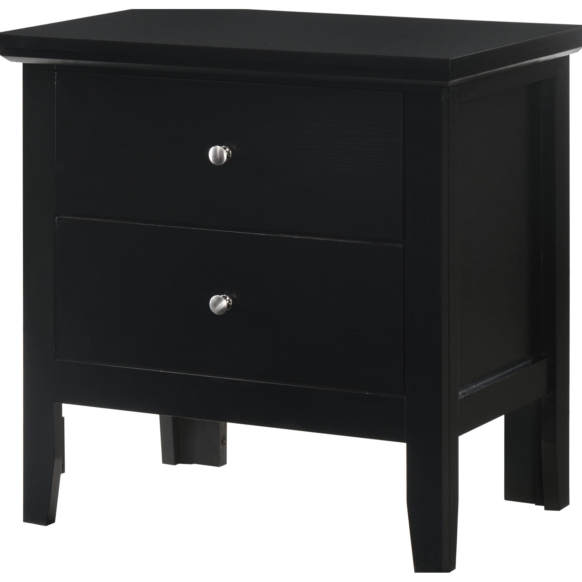 Image showcasing Black Nightstand With Generous Storage Space And Design, 24