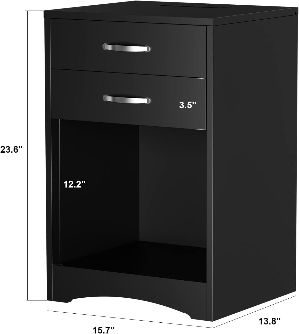 Black Nightstand With Charging Station 2 Drawer Bedroom Nightstand Wood black-nightstand-with-charging-station-2-drawer-bedroom-nightstand-wood