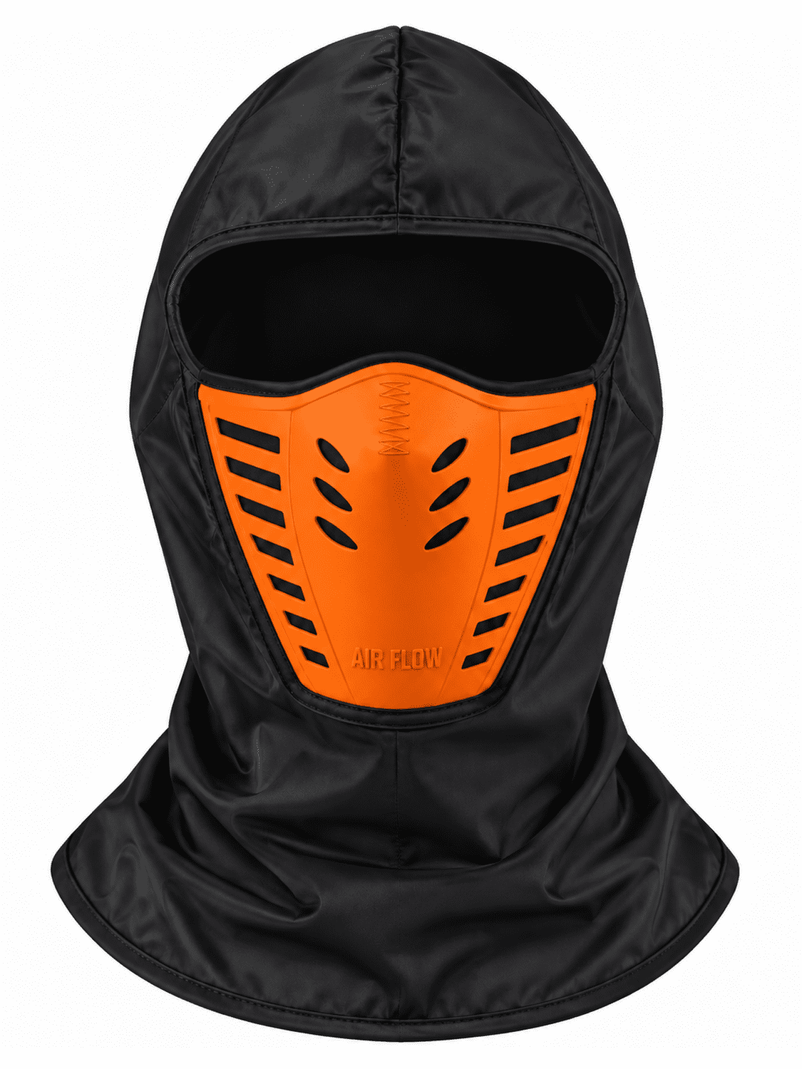 General Flash Accessory Black Ninja Hood W/ Orange Mask Costume Accessory - Walmart.com