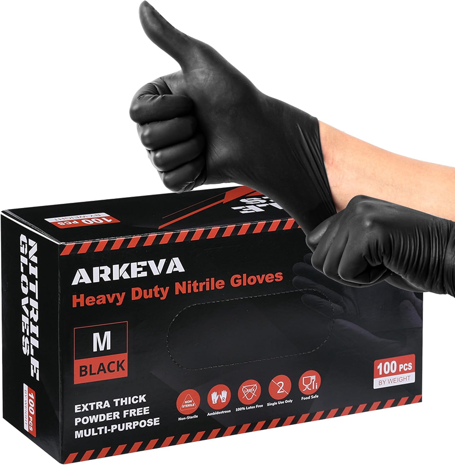Black Nitrile Disposable Gloves 6 Mil. Chemical Resistance, Tear ...