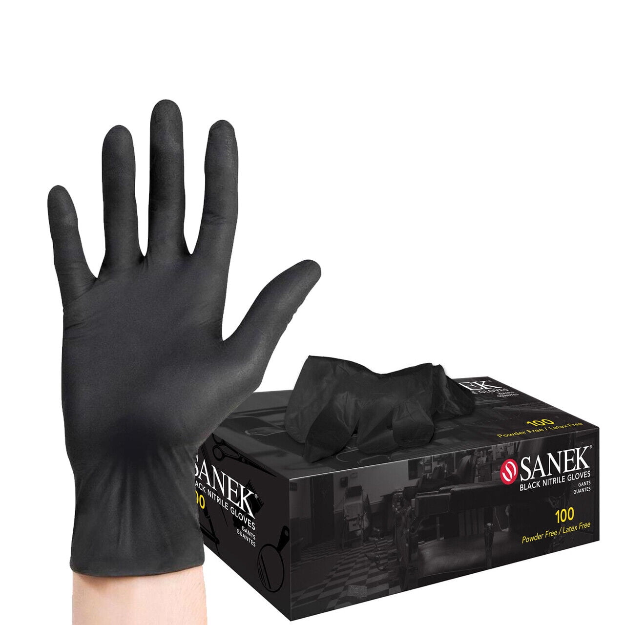 Black Nitrile Disposable Gloves Medical Exam Gloves Powder-Free
