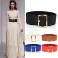 thumbnail image 1 of Black No Buckle Invisible Stretch Belt PU for Jeans Pants Dresses, Ladies Belt 75X1X7.5, 1 of 4