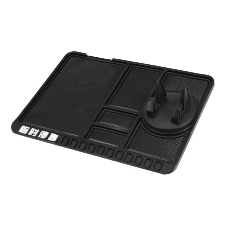 Black Non-Slip Car Dashboard Mat Anti-Slip Multifunctional Keys Cell Phone Holder Pad Car Phone Holder
