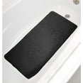thumbnail image 1 of Black Non-Slip Foam Bathtub Shower Mat With Suction Cups - 36" x 17", 1 of 3