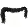 Black Norfolk Pine Halloween Artificial Garland, Bendable Shape Retaining Fade Resistant Foliage Vine, Versatile All Season Drape For Stair Railing Fireplace Door Frame Halloween Christmas Decor