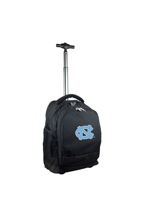 Black North Carolina Tar Heels 19'' Premium Wheeled Backpack