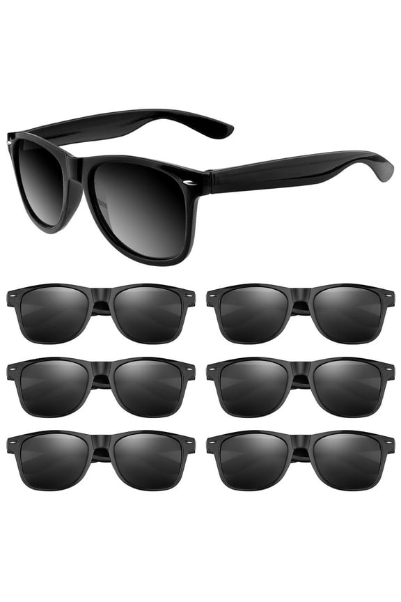 Black Novelty Sunglasses Bulk,12 Pack Party Favors for Summer Beach Pool Wedding Party, Great Gift for Pool