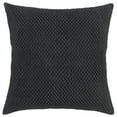 thumbnail image 1 of Black Nubby Textured Modern Throw Pillow, 1 of 8