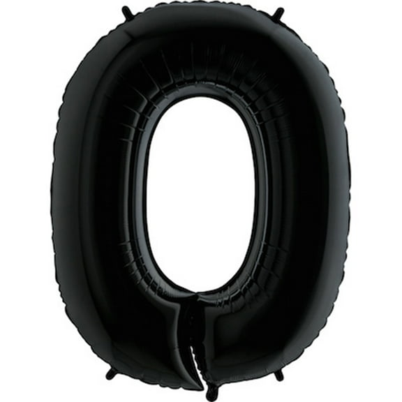 Black Number 0 Balloon 40"