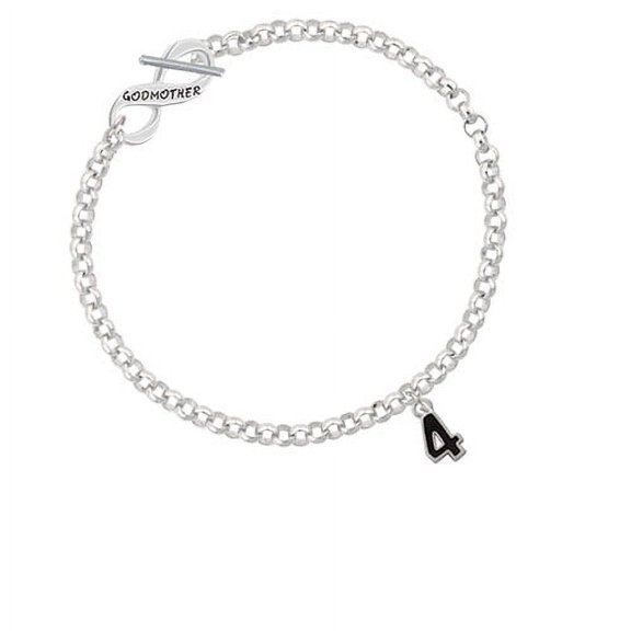 Black Number - 4 Godmother Infinity Toggle Chain Bracelet