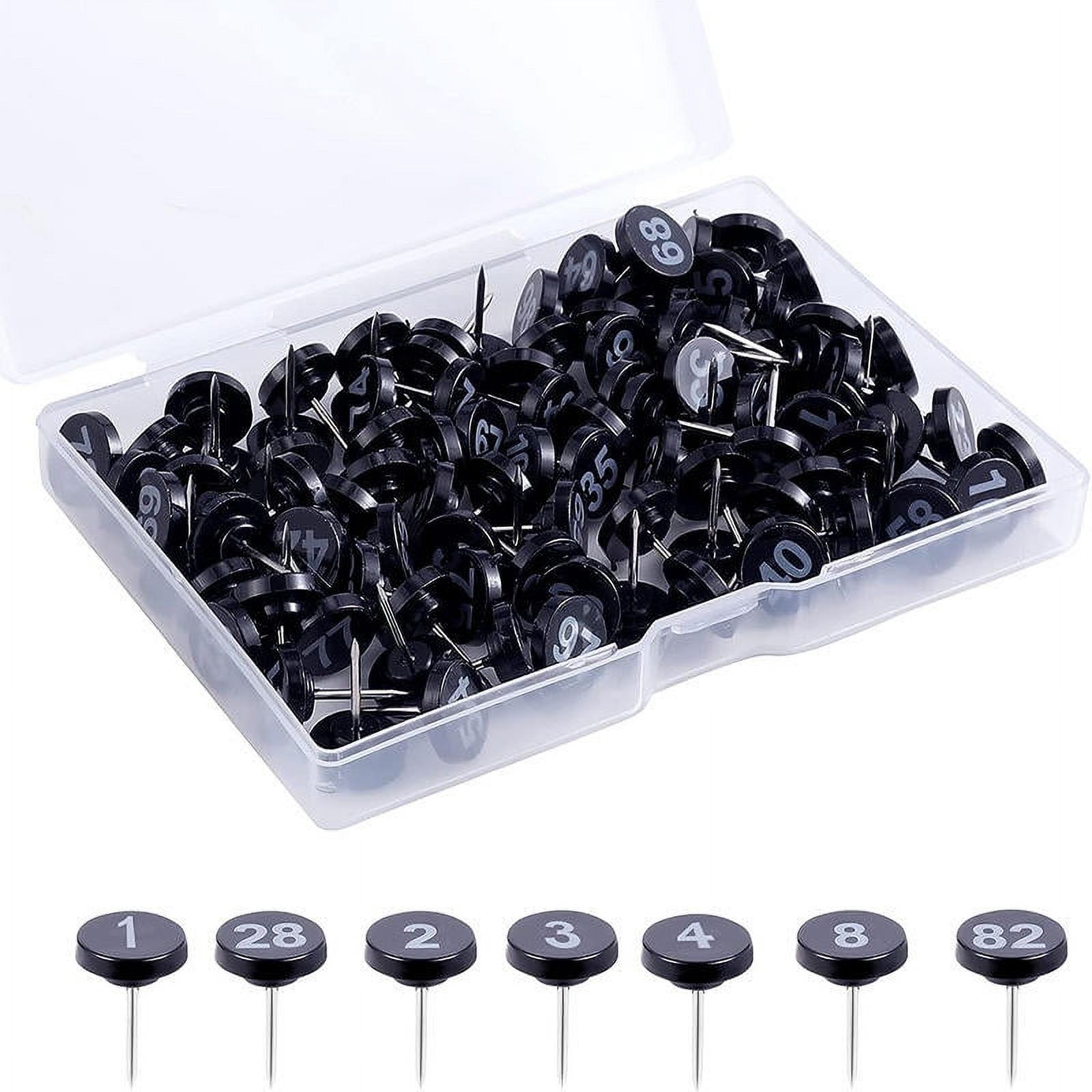 Black Numbered Push Pins 1100 Numbers Push Pin Tacks Push Pins for