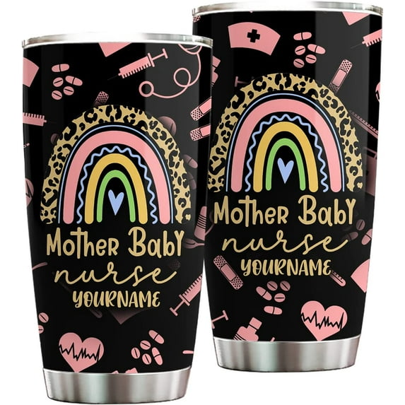 Black Nurse Costume Black History Month Gift Tumbler Travel Print Coffee Mug Stainless SteelGift Idea for Balck Women Nurse Friend Birthday Party Nurse Day