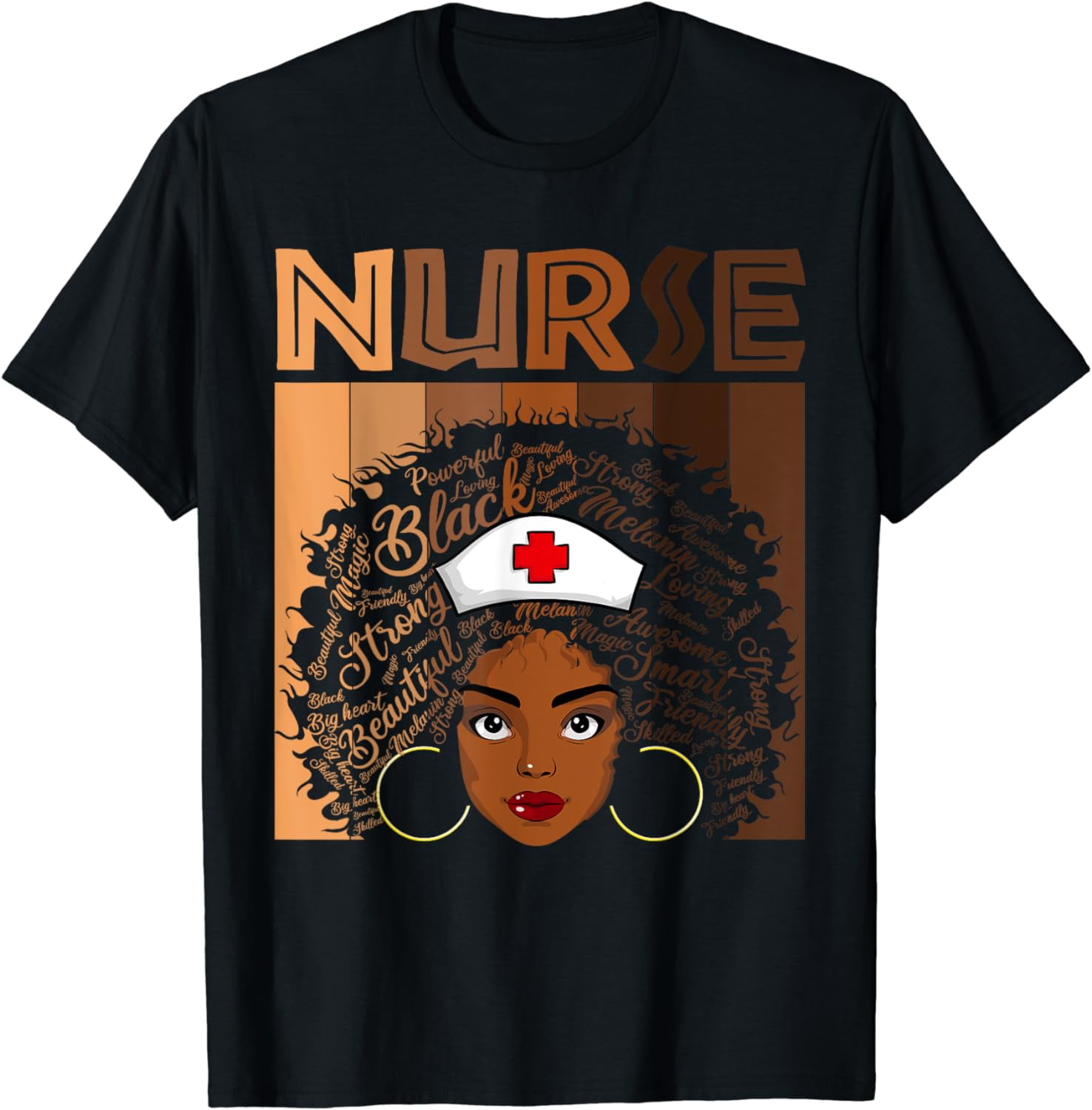 Black Nurse Shirts For Women Girls, African Melanin Nursing T-Shirt ...