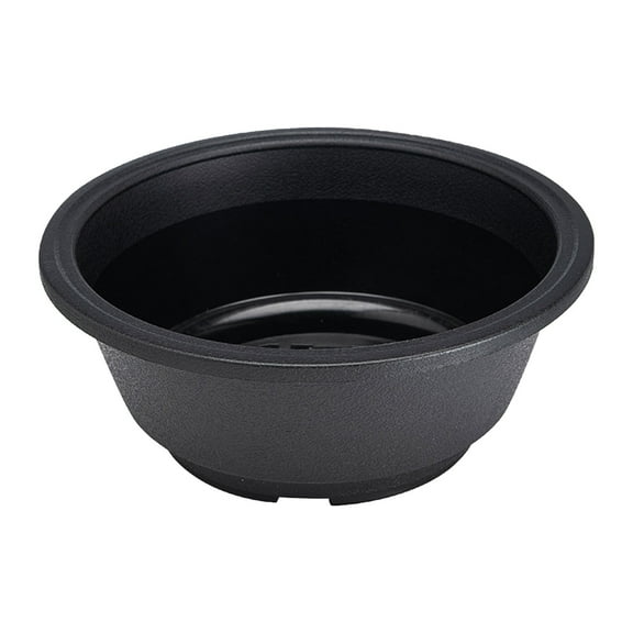 Black Nursery Pots with Drainage, Round Plastic Planters, Plastic Pots for Indoor Outdoor Plants, 1Pcs Shallow Planter with Drainage, Modern Decor Plants Planter 7.87x3.23 In