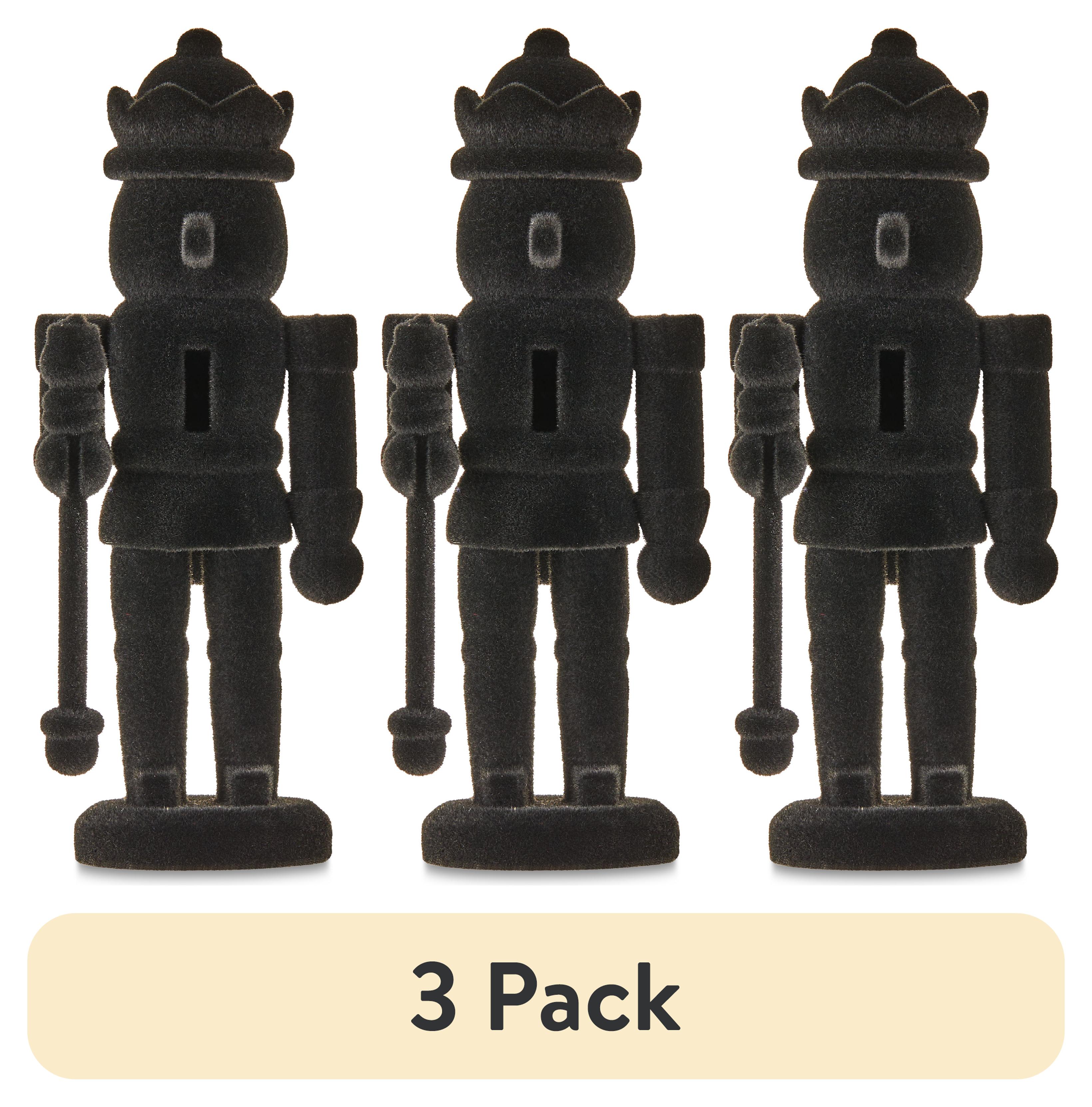 (3 pack) Black Nutcracker, 4.5 in, by Holiday Time