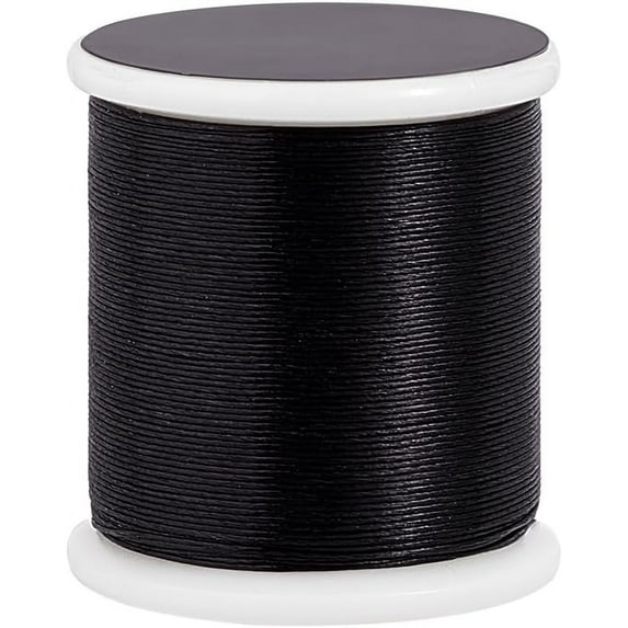 Black Nylon Beading Cord 0.16mm 24mm Diameter 55 Yards Perfect for Jewelry Making Crafting and DIY Projects