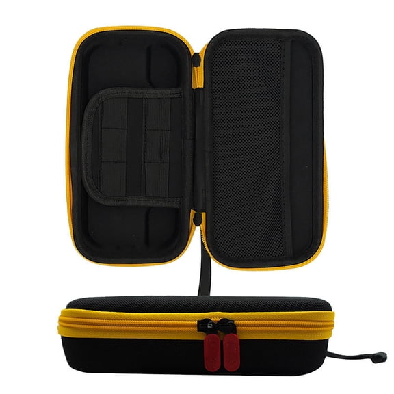 Black Nylon Hard Shell Travel Carrying Case for Horizontal Game Console, Shockproof Protective Storage Bag, 1 Piece