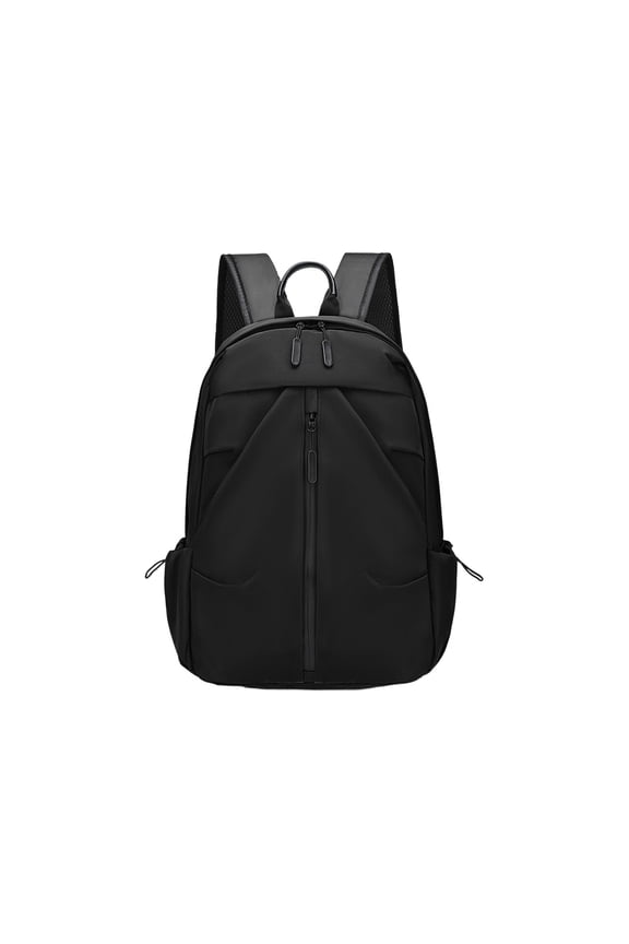Black Nylon Large Capacity Backpack Commuter Daypack Multiple Pockets For Travel Work Black 17.7X10.2X5.9 Inch