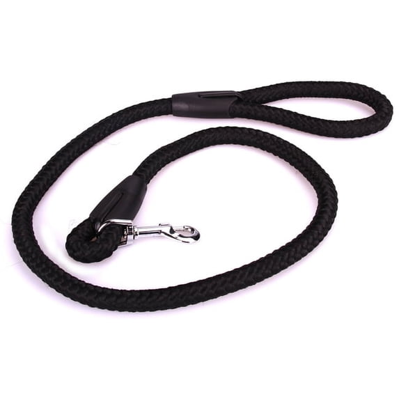 Black Nylon Leash Rope w/ Plastic Fastener for Walking & Training Pets Dog Puppy