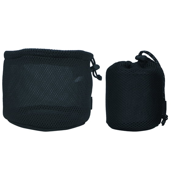 Black Nylon Mesh Bag Travel Stuff Sacks Drawstring Bag Outdoor Pots Storage Bag Camping Tableware Organizers Storage Pouch