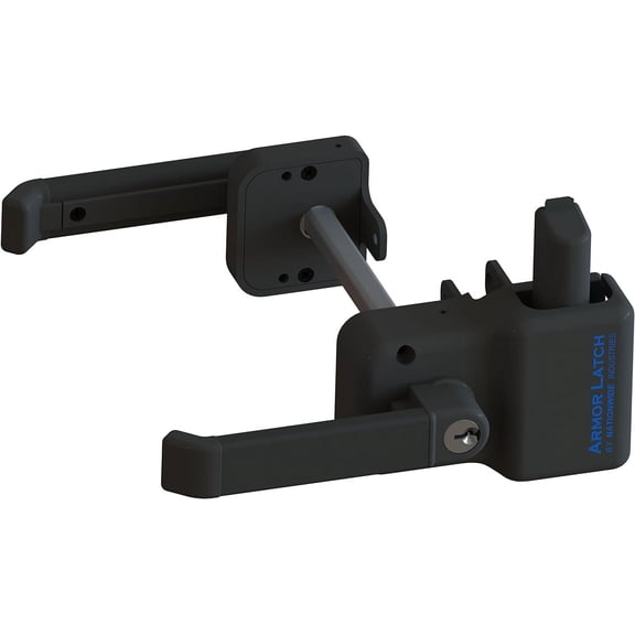 Black Nylon Polymer Key Lockable Magnetic Armor Latch | Keyed Alike | NW6244-SD-FB-KA