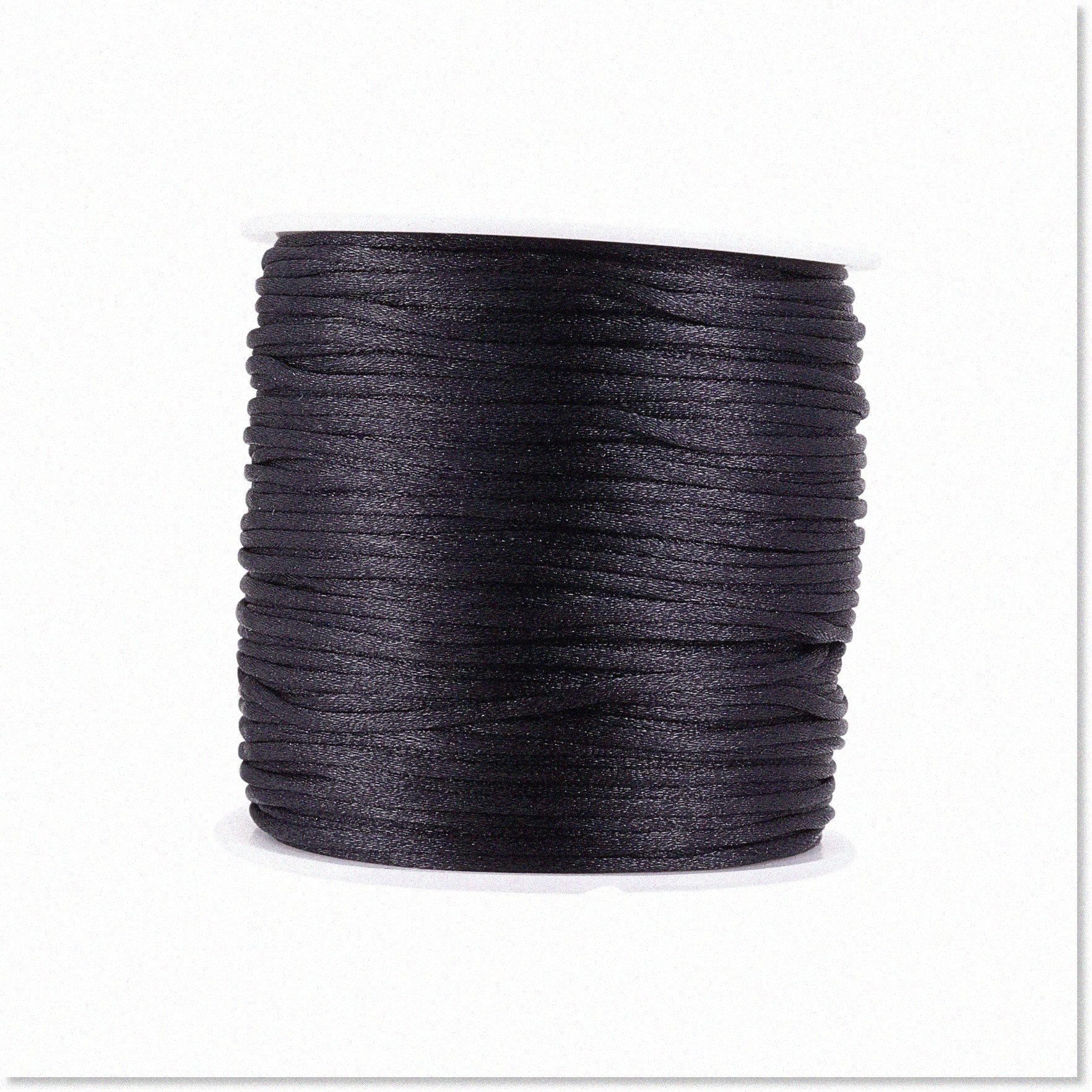 Black Nylon Rattail Cord Trim 1mm 75m/246ft Chinese Knot Kumihimo