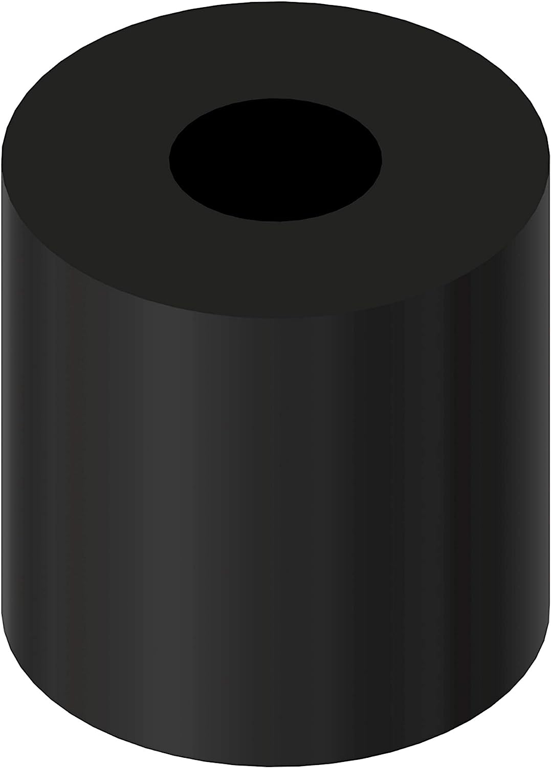 Black Nylon Spacer 1/2inches Thick, 1/2inches OD 0.194inches ID, 50
