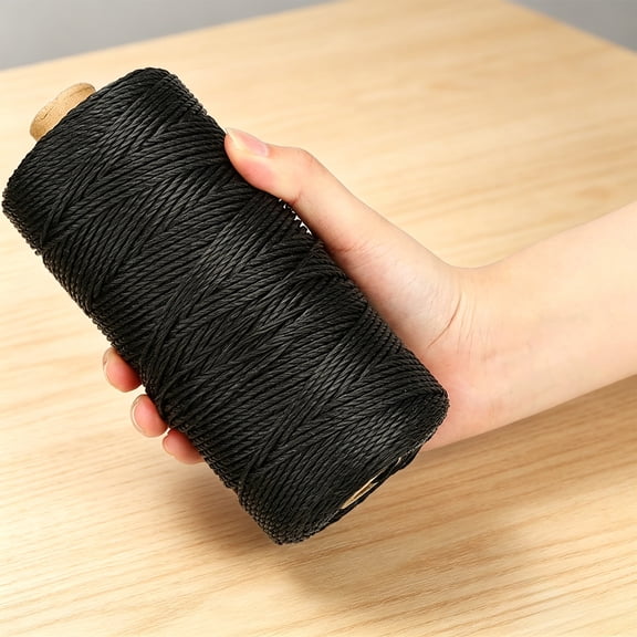 Black Nylon String, Braided Mason Nylon Line, 100% Nylon Brick Line String, Durable Construction String for Masonry, Climbing Plants, Gardening, Crafting