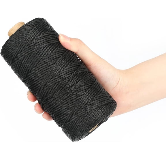 Black Nylon String, Braided Mason Nylon Line, 100% Nylon Brick Line String, Durable Construction String for Masonry, Climbing Plants, Gardening, Crafting