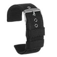 thumbnail image 1 of Uxcell Black Nylon Watch Band 22mm Width Soft and Comfortable Nylon Strap with Silver Buckle, 1 of 6