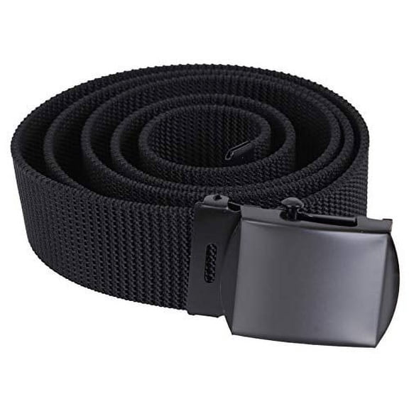 Black Nylon Web Belt Black Buckle