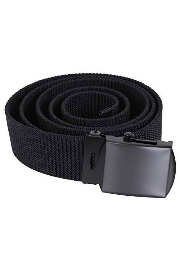 Black Nylon Web Belt Black Buckle