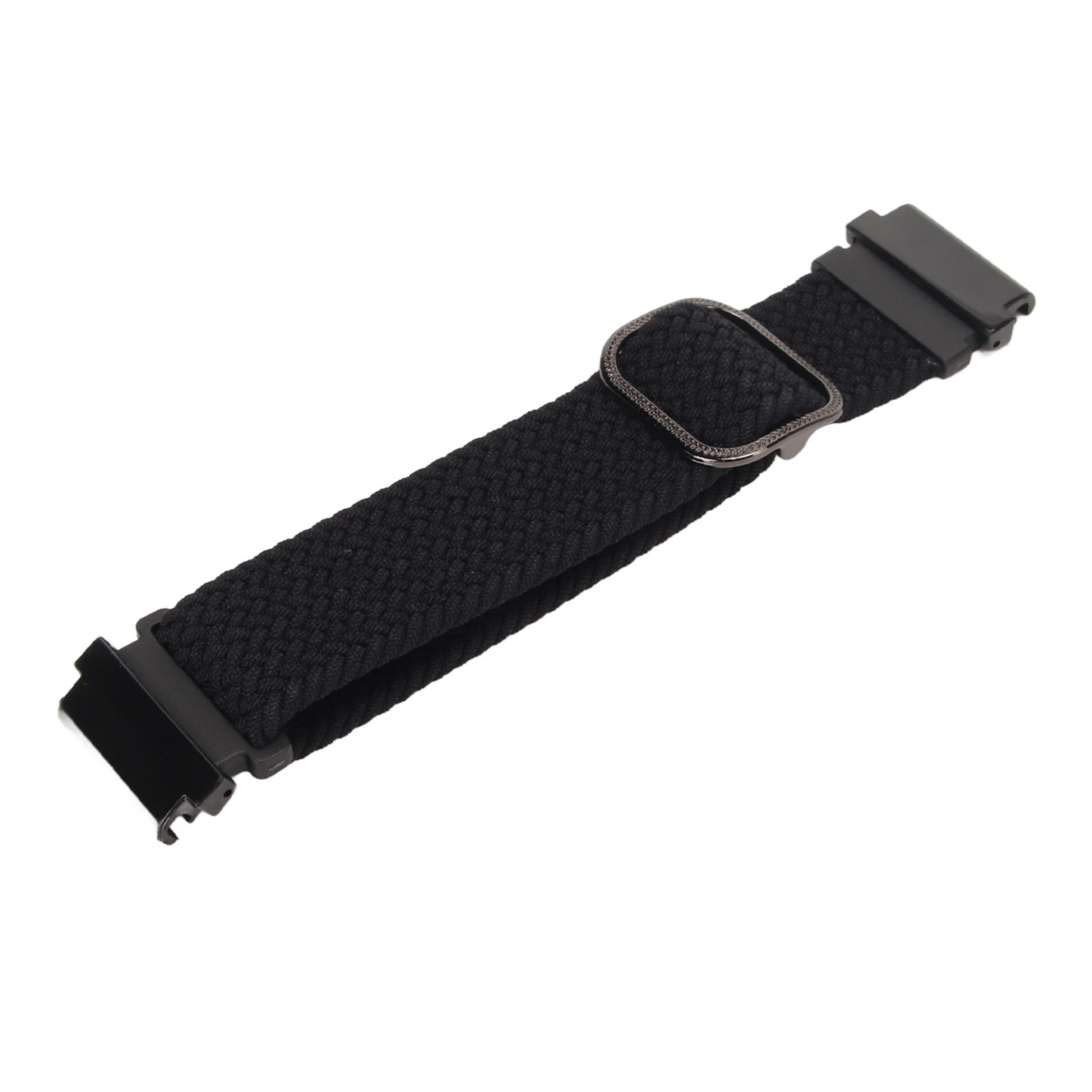 Black Nylon Woven Watch Strap for Fenix 7 6 5 - Adjustable Buckle ...