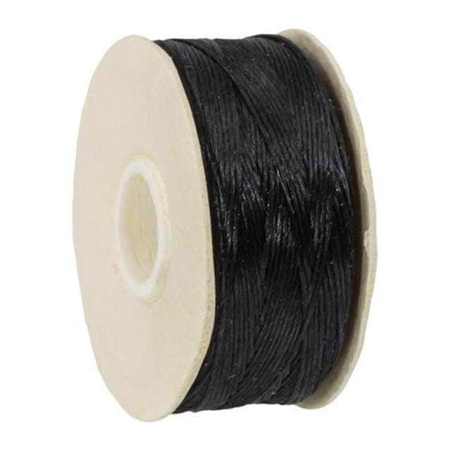 Black Nymo Nylon Beading Thread Size D .30mm Thickness (64 Yards)