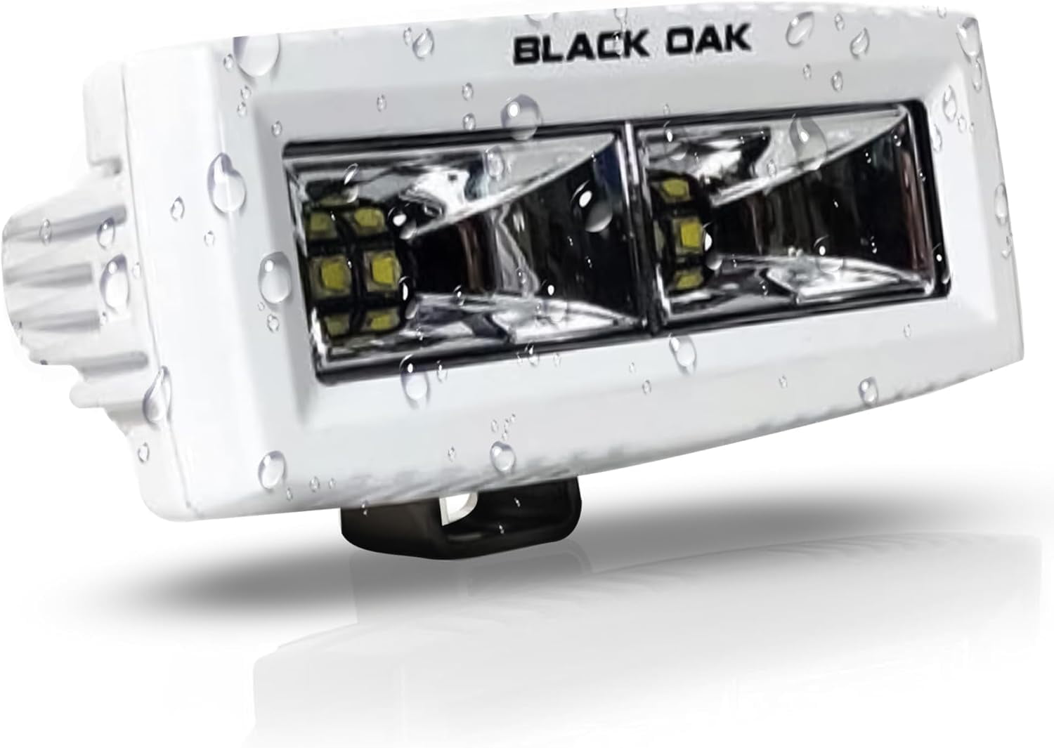 Black Oak Low Pro Off Road Spreader Light Bracket Mount White Housing Blue Led Mlps B