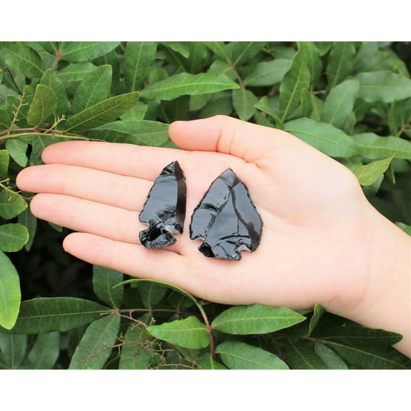 Black Obsidian Arrowheads, Black Obsidian Crystals, Obsidian Stone Arrowheads