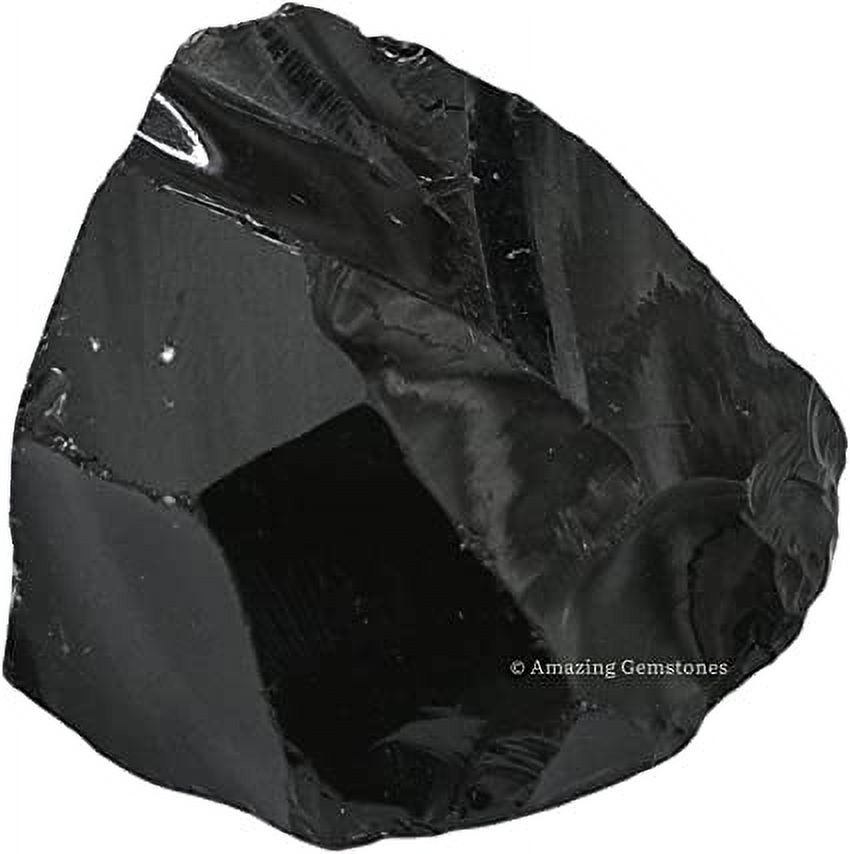 Black Obsidian Crystal Raw Stones (2 Pieces) - image 1 of 5