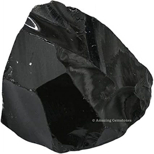 Black Obsidian Crystal Raw Stones (2 Pieces)