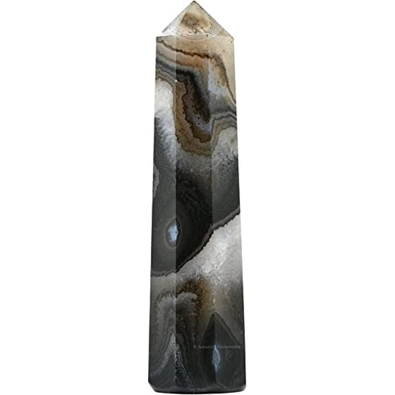 Black Obsidian Crystal Tower Obelisk Point (2" to 3" INCH)